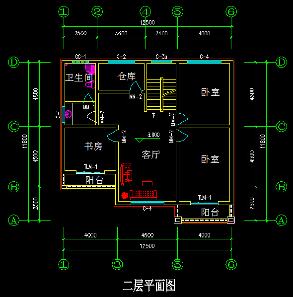 經典小三屋別墅戶型推薦 帶平面圖(圖3)