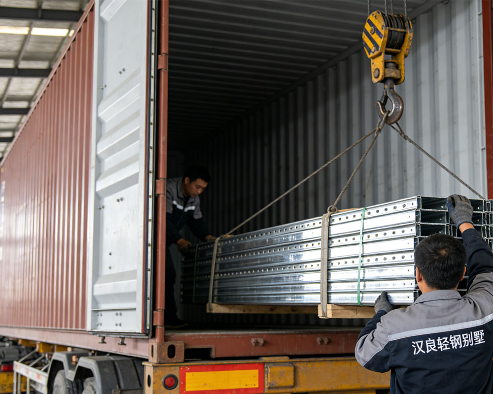 漢良6套輕鋼別墅出口黑山：用品質(zhì)征服客戶挑剔(圖1)