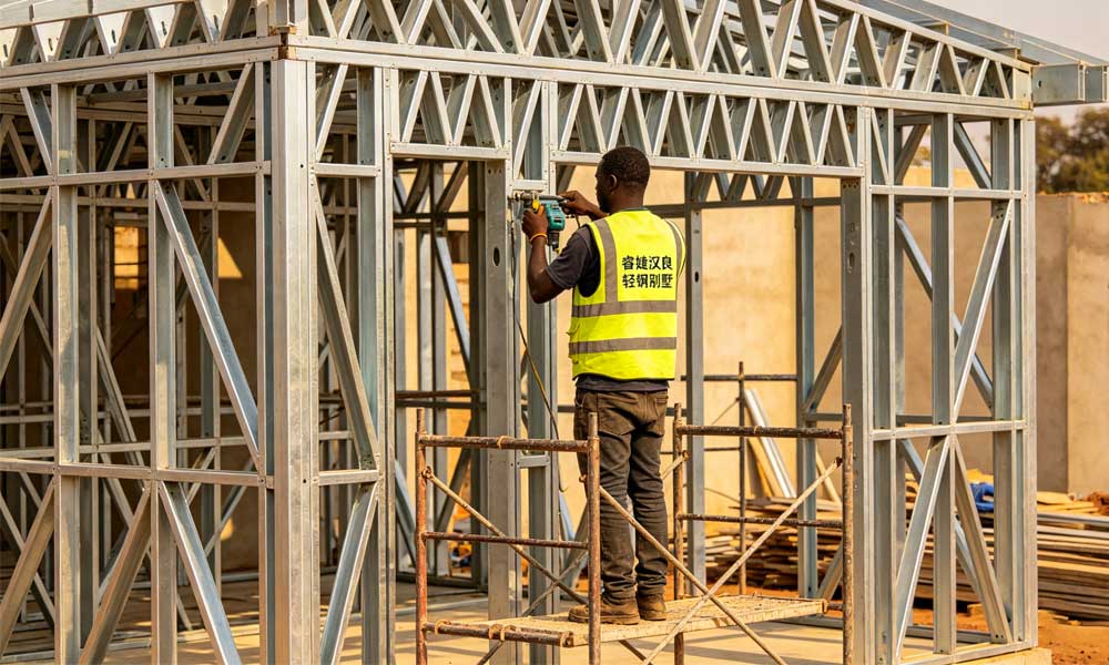 睿婕輕鋼別墅+光伏儲能：出口非洲，徹底解決開發(fā)商缺電焦慮(圖1)